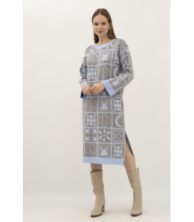 ПЛАТЬЕ орнамент  *LESIA трикотаж Деми-Зима*** ПРОДАНО
