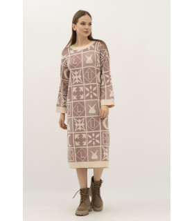 ПЛАТЬЕ орнамент  *LESIA трикотаж Деми-Зима*** ПРОДАНО