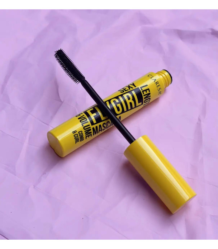 Тушь для ресниц Claresa Sexy FlyGirl Comb & Curl Mascara, Black, 10 г