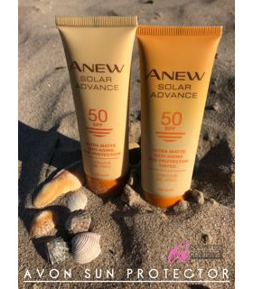 Матирующий солнцезащитный крем для лица "Solar Advance" с тональным эффектом 50 мл от AVON. ПРОДАНО!