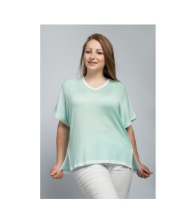 ДЖЕМПЕР трикотаж *Nita * мод. Л-797-21 МЯТА размер 58-60