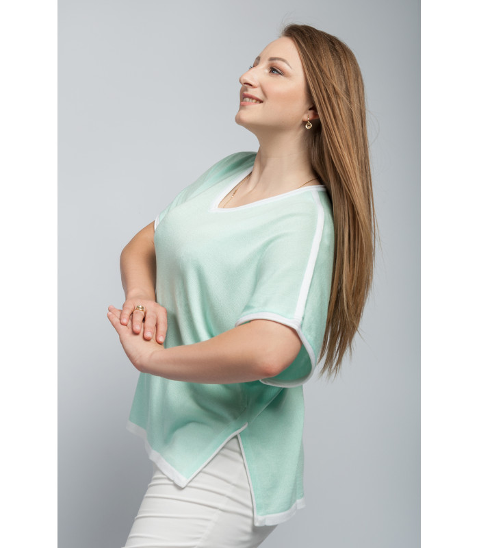 ДЖЕМПЕР трикотаж *Nita * мод. Л-797-21 МЯТА размер 58-60