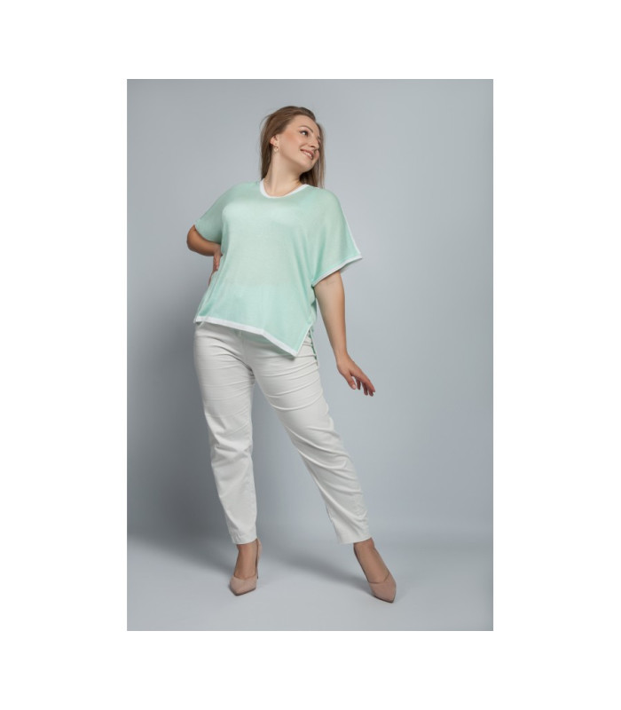 ДЖЕМПЕР трикотаж *Nita * мод. Л-797-21 МЯТА размер 58-60